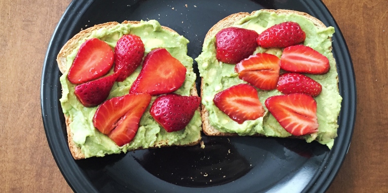 Pinterest success, strawberry basil avocado toast